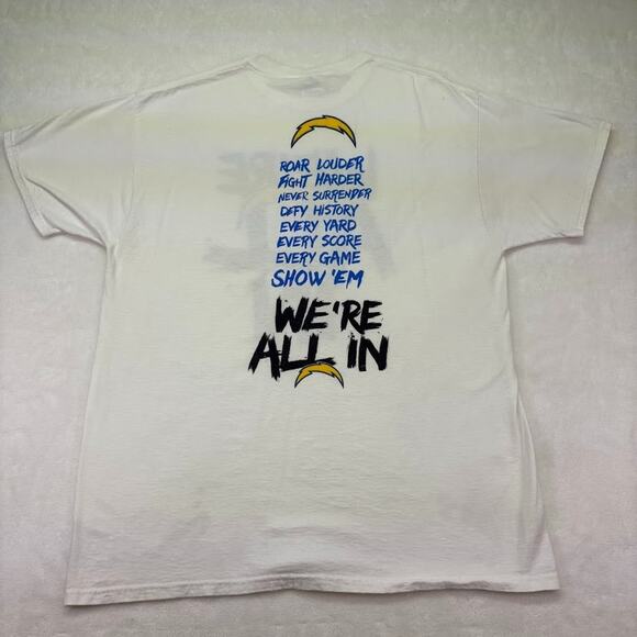 San Diego Chargers We’re All In Playoffs Game Day Promo T Shirt Size XL - Picture 2 of 6